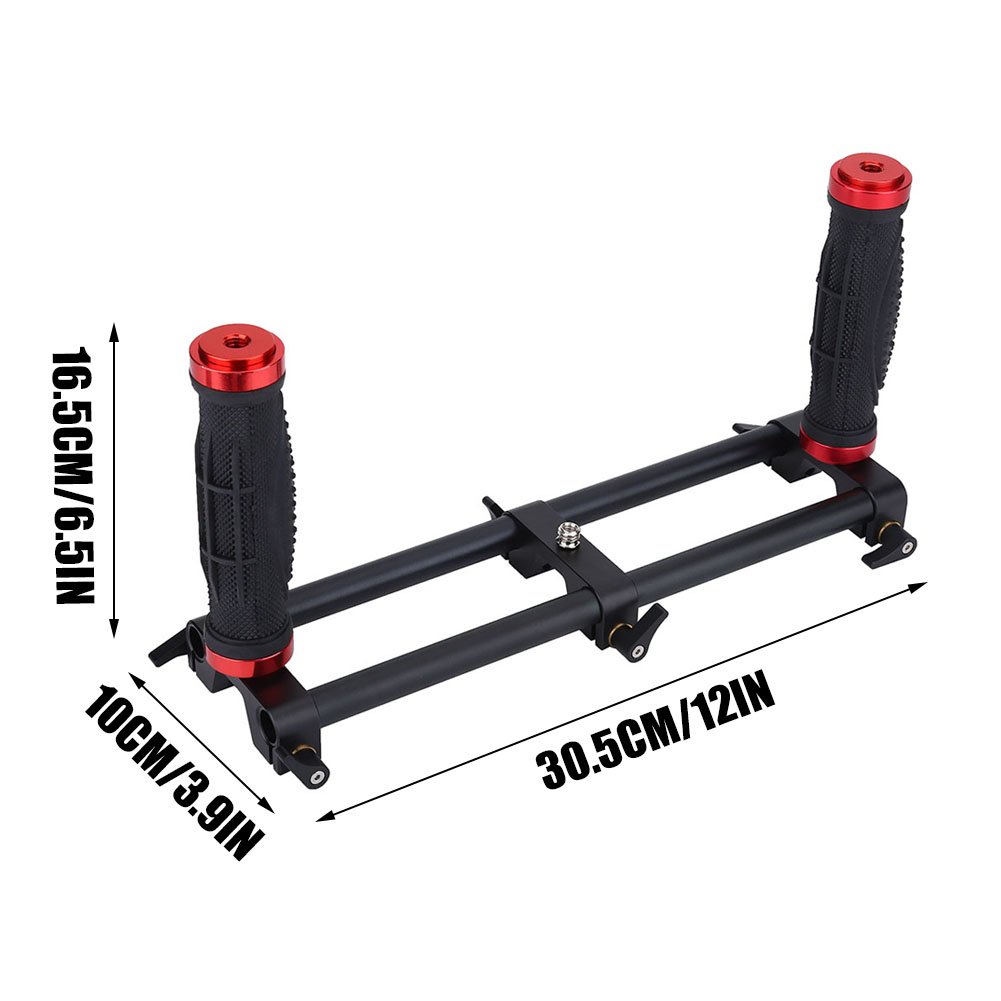 Stabilizzatore Vassoio Grip per Action Camera, Camera Dual Grip Extender Maniglia Gimbal Stabilizzatore Rig Accessorio per Feiyu