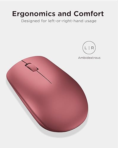 Miniatura 4 de Lenovo 530 - Mouse inalámbrico de tamaño completo para PC, laptop, computadora con Windows - Receptor Nano USB de 2.4 GHz - Diseño ambidiestro - 12