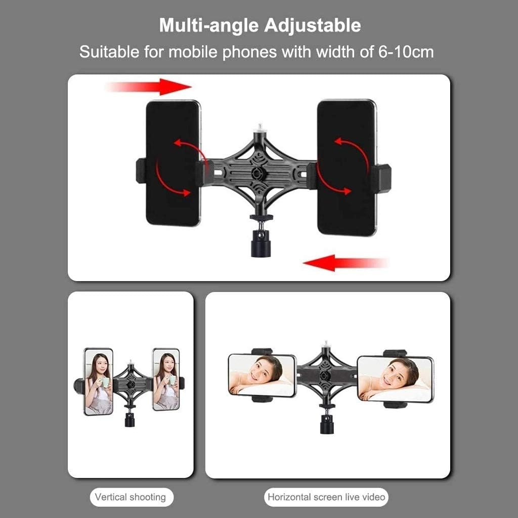 Selfie Light，Tripod Stand Cell Phone Holder for Live Stream Makeup, Mini Led Camera Video Photography Compatible with