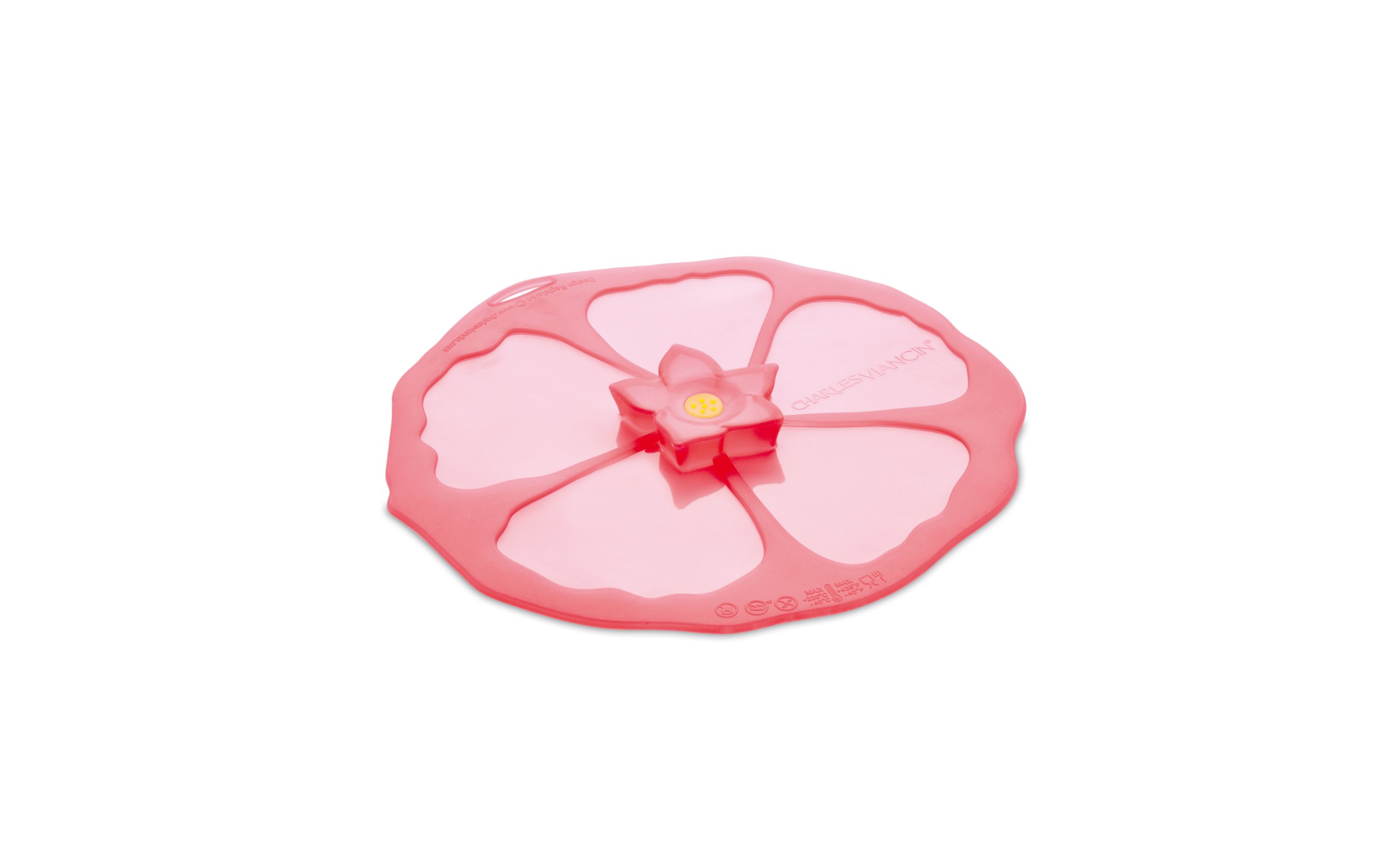 Charles Viancin - Hibiscus Silicone Lid for Food Storage and Cooking - 6''/15cm - Airtight Seal on Any Smooth Rim Surface - BPA-Free - Oven, Microwave, Freezer, Stovetop and Dishwasher Safe