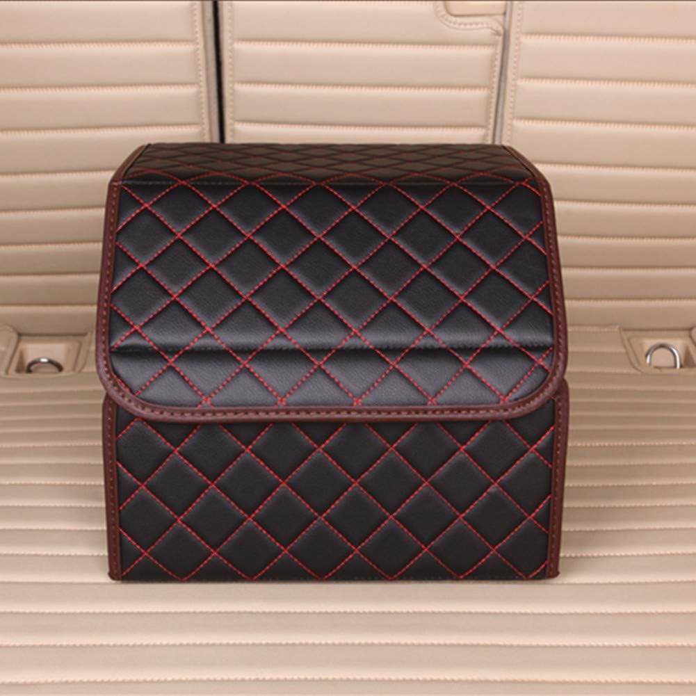 Yafeco Multipurpose collapsible Car Trunk Storage Organizer with Lid - Portable Car Storage Box Bin SUV Van Cargo Carrier Caddy for Shopping Camping Picnic Home Garage