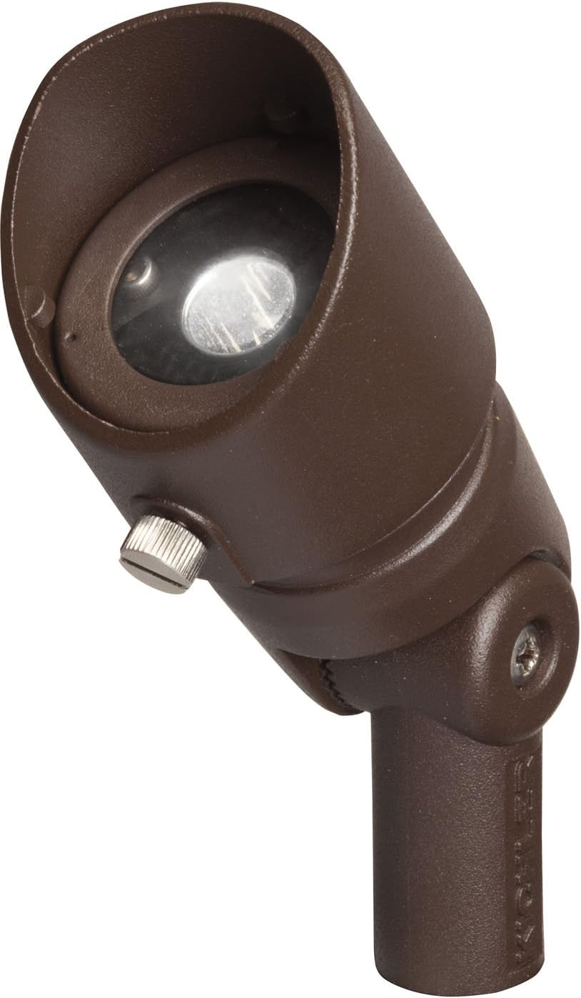 Kichler 16004AZT27 12V LED 4W 35-Degree Flood 2700K, Textured Architectural Bronze