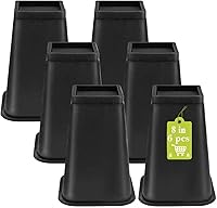 Vista 18 de Paquete de 12 elevadores de muebles de 1 pulgada, elevadores de cama ajustables resistentes para mesa, escritorio, sofá, gabinete, marco de cama