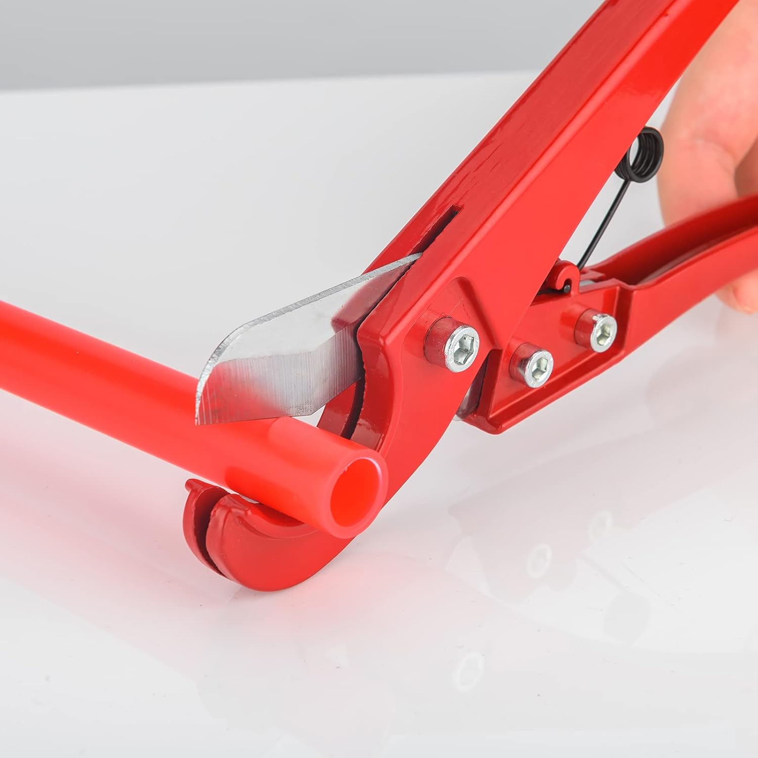 PEX Cinch Clamp Crimping Tool,Pex Crimp Kit for 3/8" to 1" Stainless Steel Clamps Including 20pcs 1/2",10pcs 3/4" Clamps with Pipe Cutter,PEX Pipe Tubing Connect Tools Suit US F2098 Standards