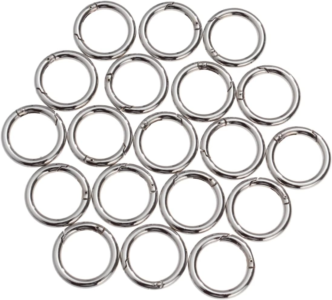 Lurrose 60pcs Zinc Alloy Open Jump for Jewelry Making Split Key Silver for Necklaces Bracelets and Craft Projects