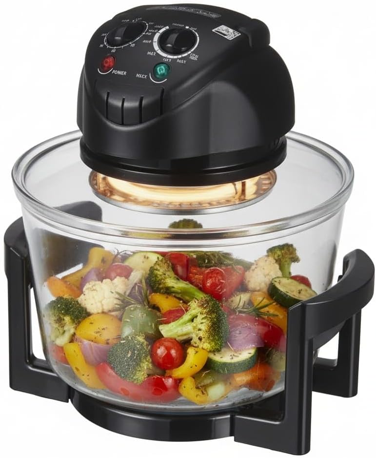 Sokany SK-560 Halogen Oven with vegetables cooking inside