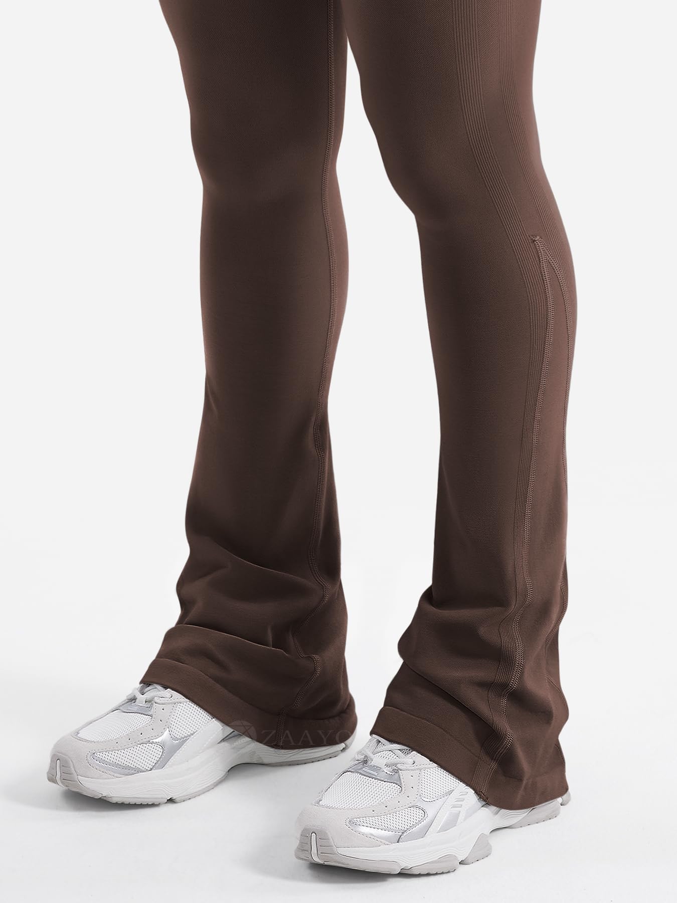 ZAAYO Flared Invisible Scrunch Legginsy damskie damskie spodnie push-up sportowe legginsy z wysokim stanem Bootcut Gym Yoga Training legginsy