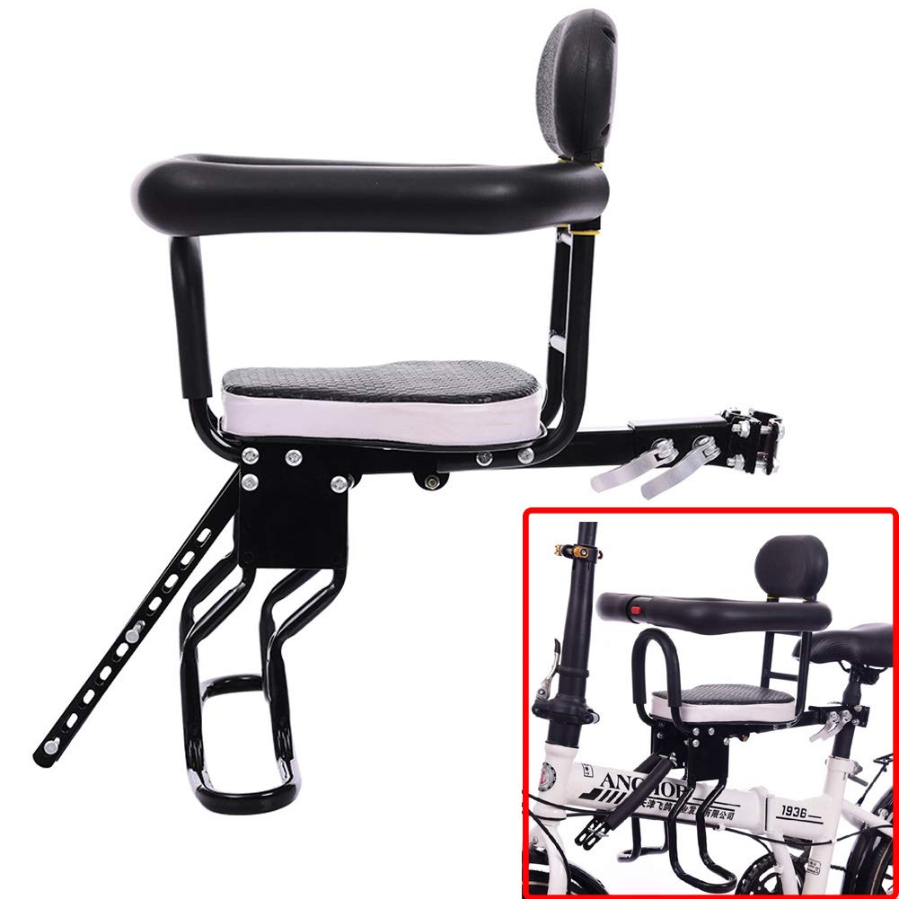 HKNC Front Mount Bicycle Child Seat,Baby Bike Seat for Mountain Bikes with Openable Fence and Adjustable Pedal for MTB Women's Recreational Vehicles City Shared Bikes 80kg