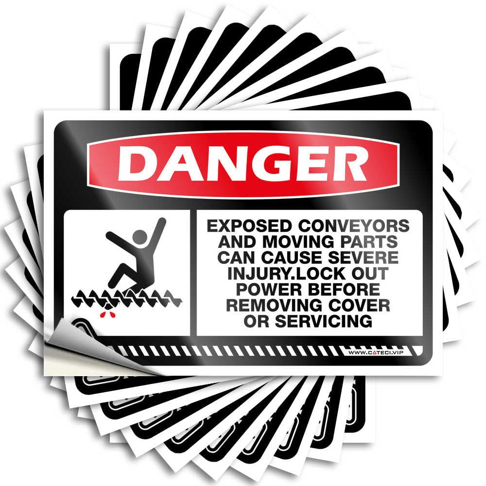 Decal - Sweet Bottle Danger Exposed Conveyors and Moving Parts Can Cause Severe Injury for Travel Custom(6X9CM)