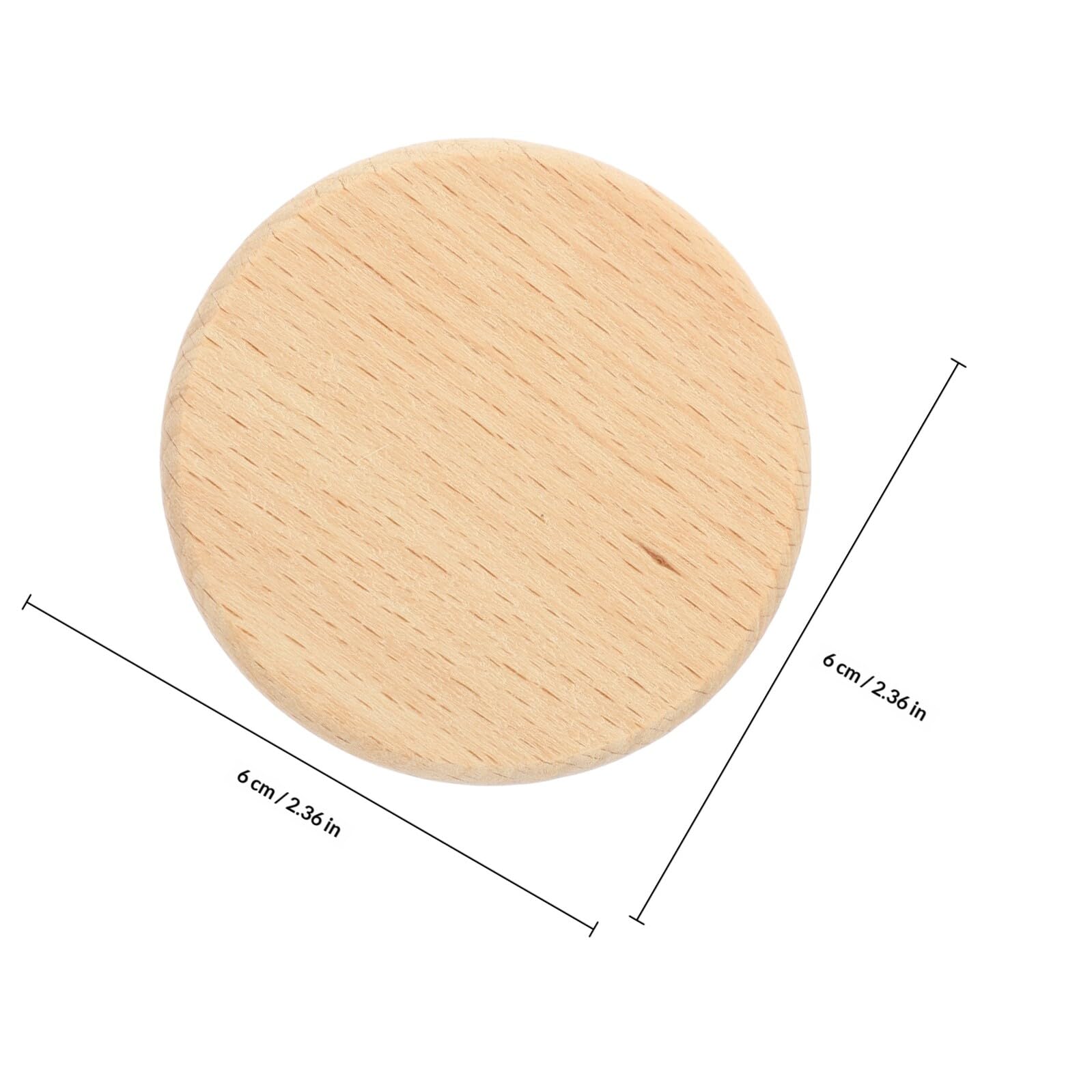 Recortes de Madera Redondos de Haya, 20 Piezas para Manualidades