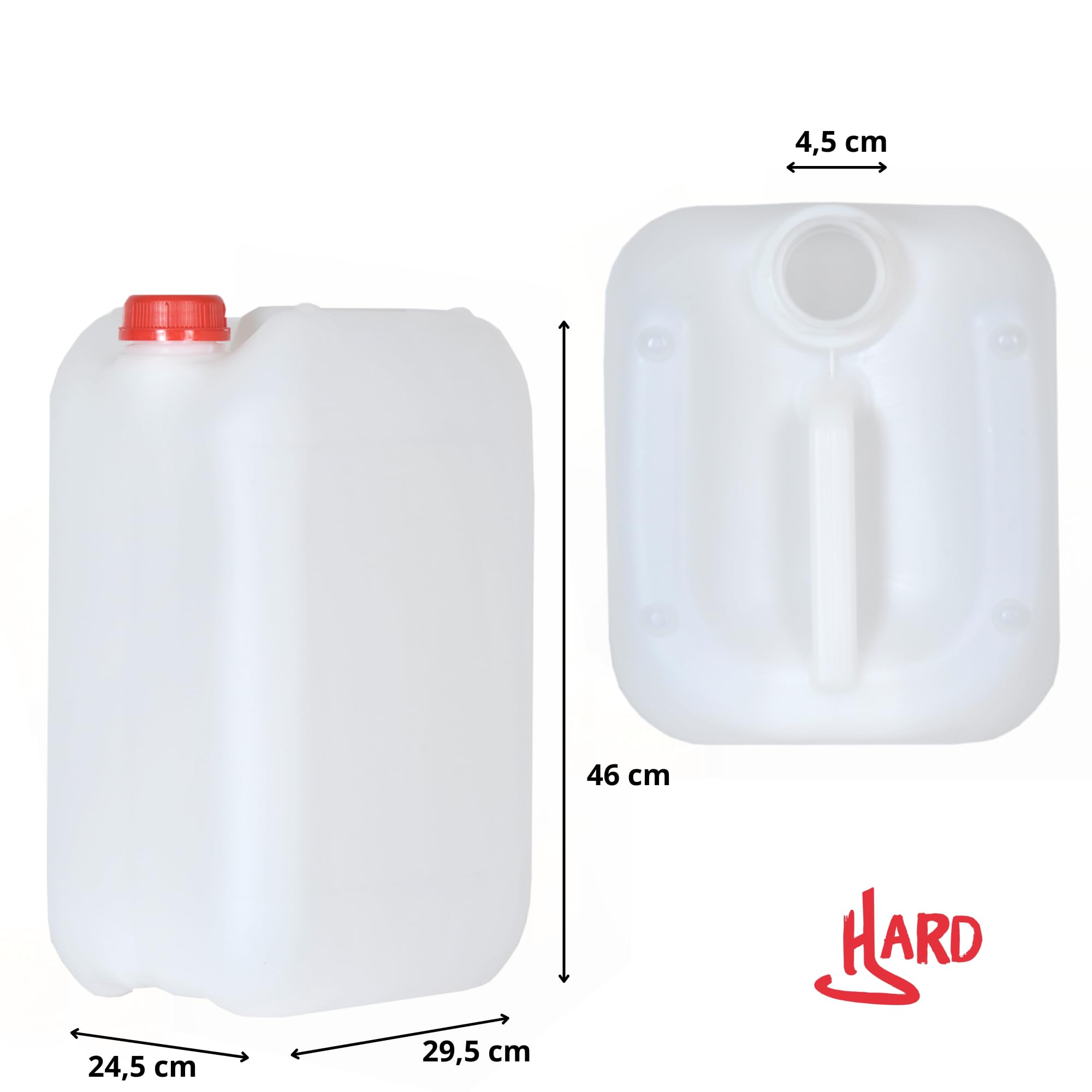 Garrafas 25 Litros Boca Ancha ADR Homologada Agua Gasolina Resistente Químicos Furgoneta Camper Camping