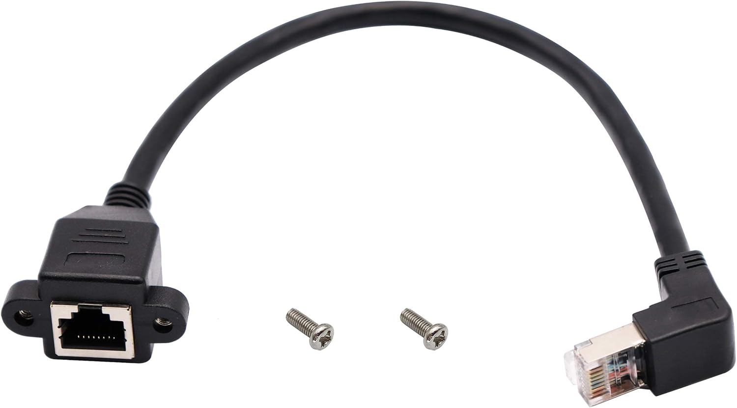 AAOTOKK Cat 6 Cable 90 Degree Down Angle RJ45 Male