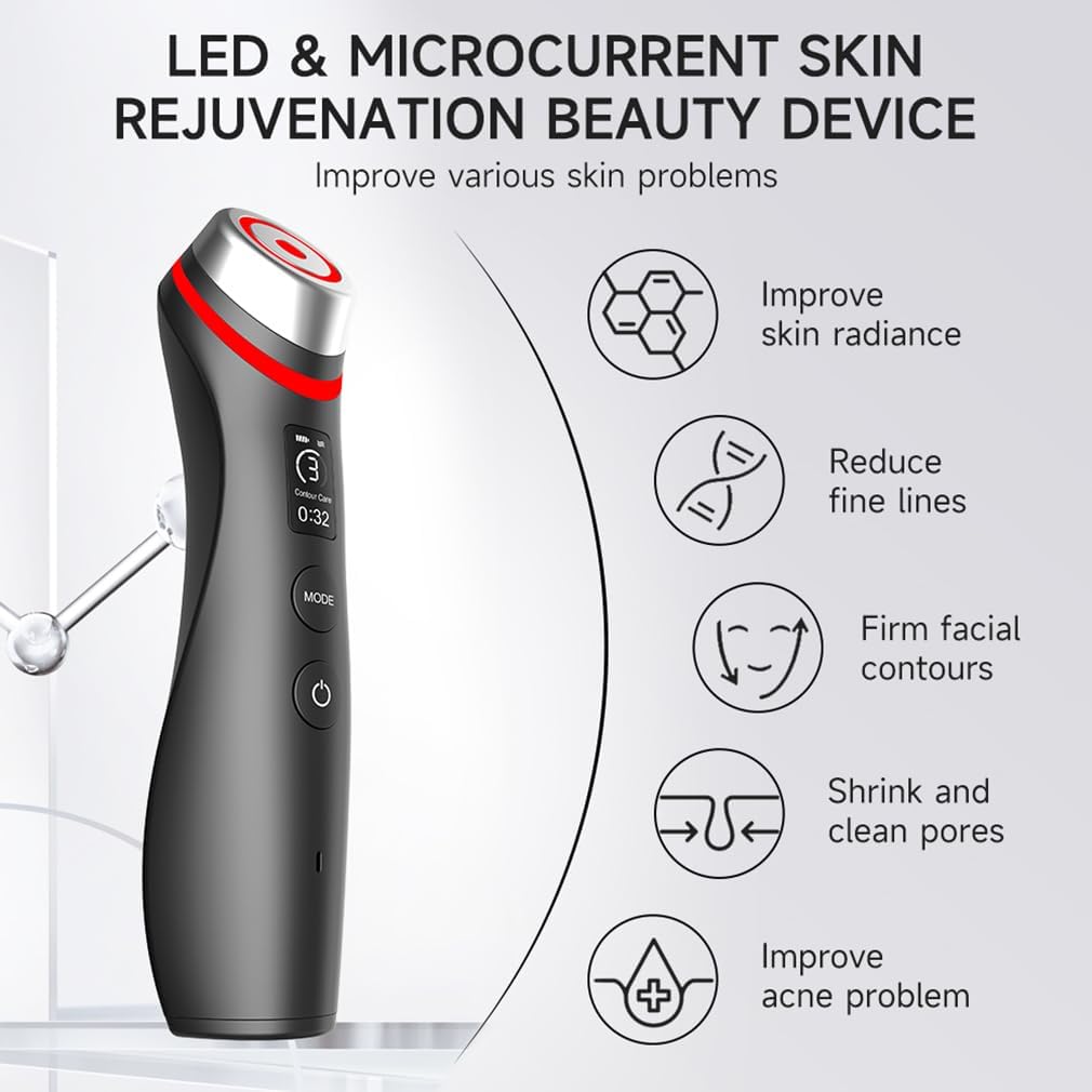 Upgraded Version | 6-in-1 Real Glass Glow Device | Looking Glass Skin with Enhanced Absorption, Radiance, Elasticity, Pore Care | LED Anti-Wrinkle Device | Skin Care Firming, Toning - Image 5