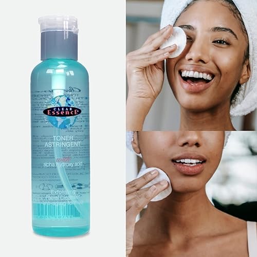 Miniatura 6 de Clear Essence Tónico antienvejecimiento astringente con ácido alfa hidroxi, tónico para el acné para la cara, tónico facial con hamamelis, tónico