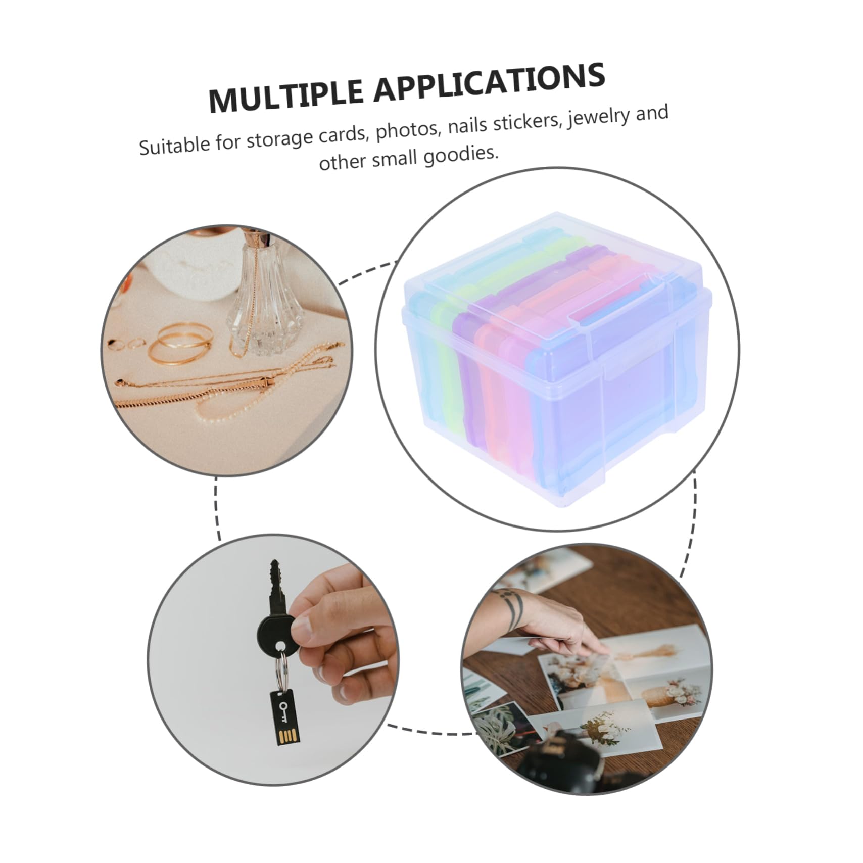 HOMSFOU Scatola per Foto Custodia per Riporre Foto Custodia per Riporre Scatola per Cartoline Organizzare e Conservare le Articoli per Bricolage Immagini Importanti e Articoli per Ufficio
