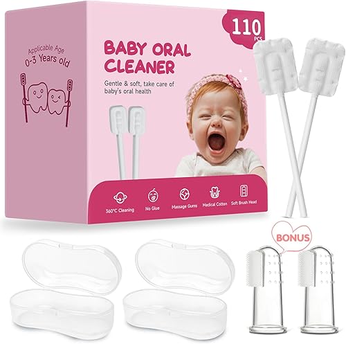 Limpiador de lengua para bebé, cepillo de dientes para bebé, limpiador oral para bebés recién nacidos, cepillo de dientes desechable para bebés,