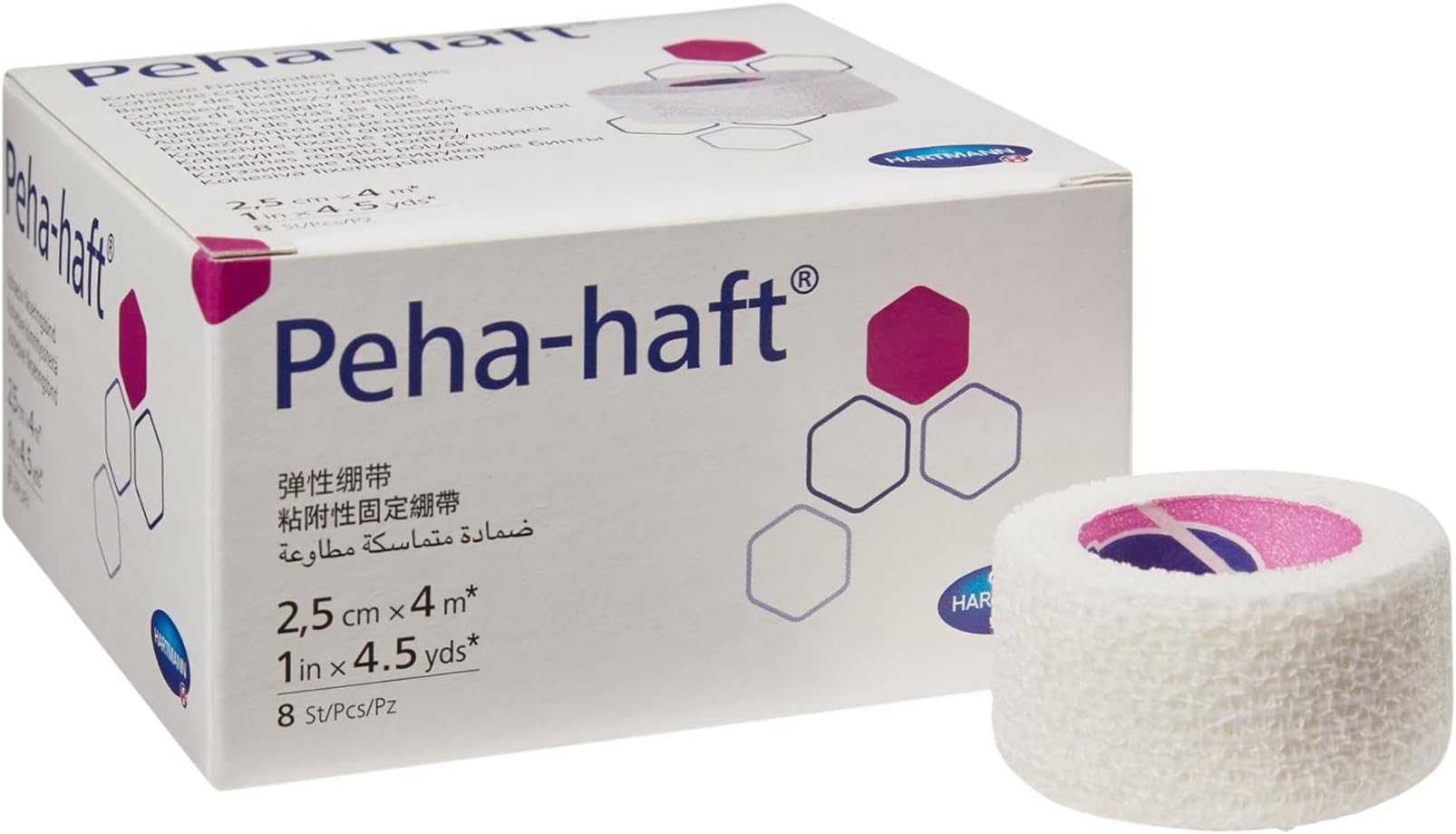 HARTMANN-CONCO Peha-Haft LF Adhesive Bandages (LF, 1"X4.5YDS ) 8 Each / box