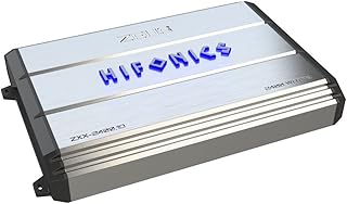 Hifonics ZXX-2400.1D Zeus Mono Channel Car Audio Amplifier (Silver) – Class D Amp, 2400-Watt, Aluminum Heat Sink, Variable Electronic Crossover, Illuminated Logo, Bass Remote Included, 1 Ohm Stable