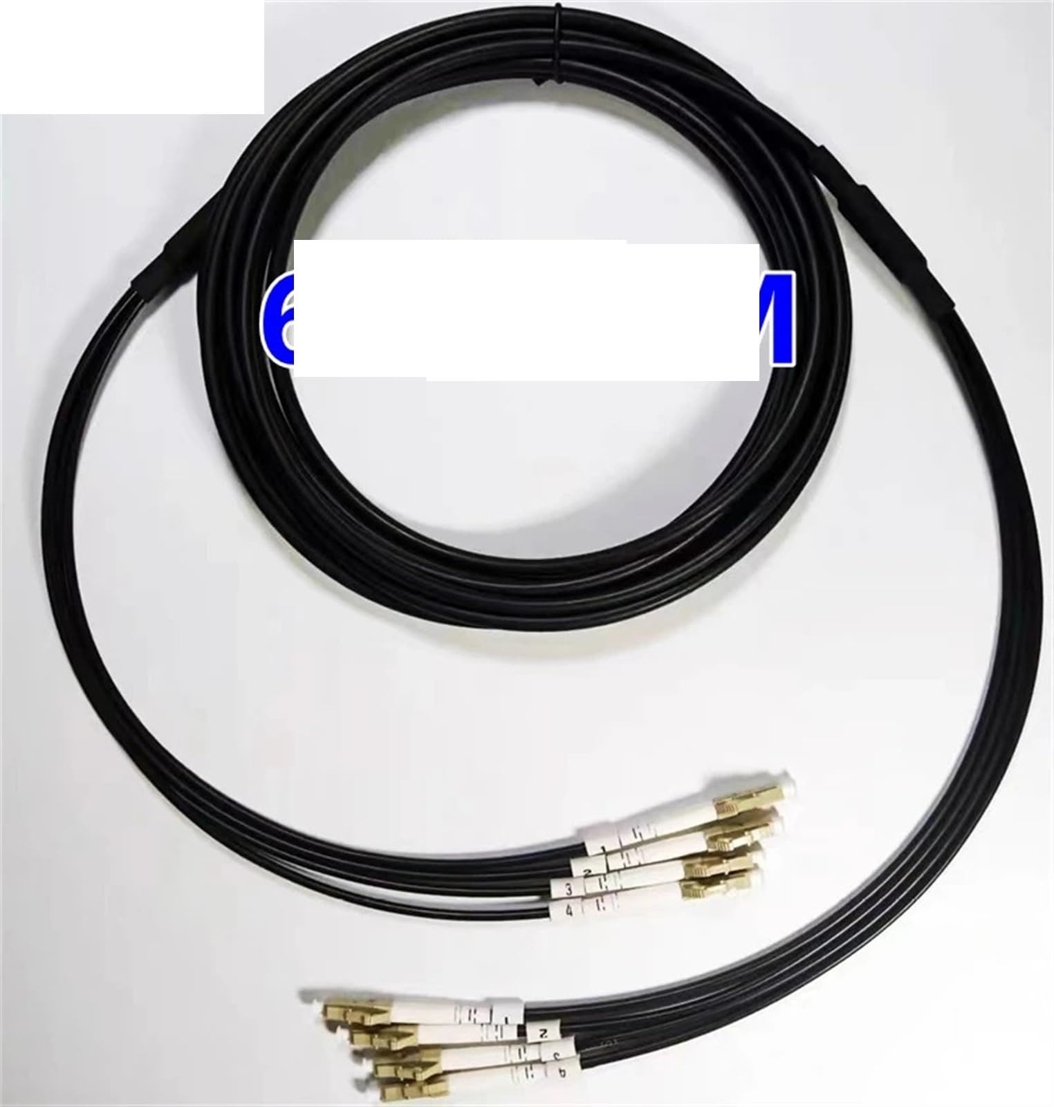 Cavalier blindé 4C TPU 60m70m80m100m120m LC à FC SC St multimode OM1 OM2 4 noyaux 5mm Extension Cordon de raccordement Fibre Optique extérieur(120m LC-LC)