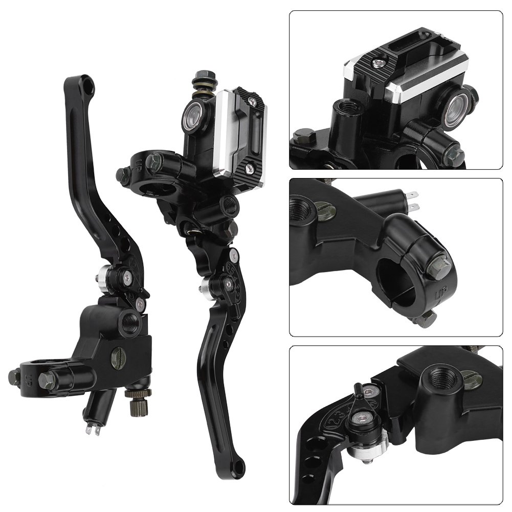 Qiilu QL04610 Uniwersalny Zestaw 1 Para 7/8" (22mm) Dźwignie Sprzęgła Hamulca Motocyklowego