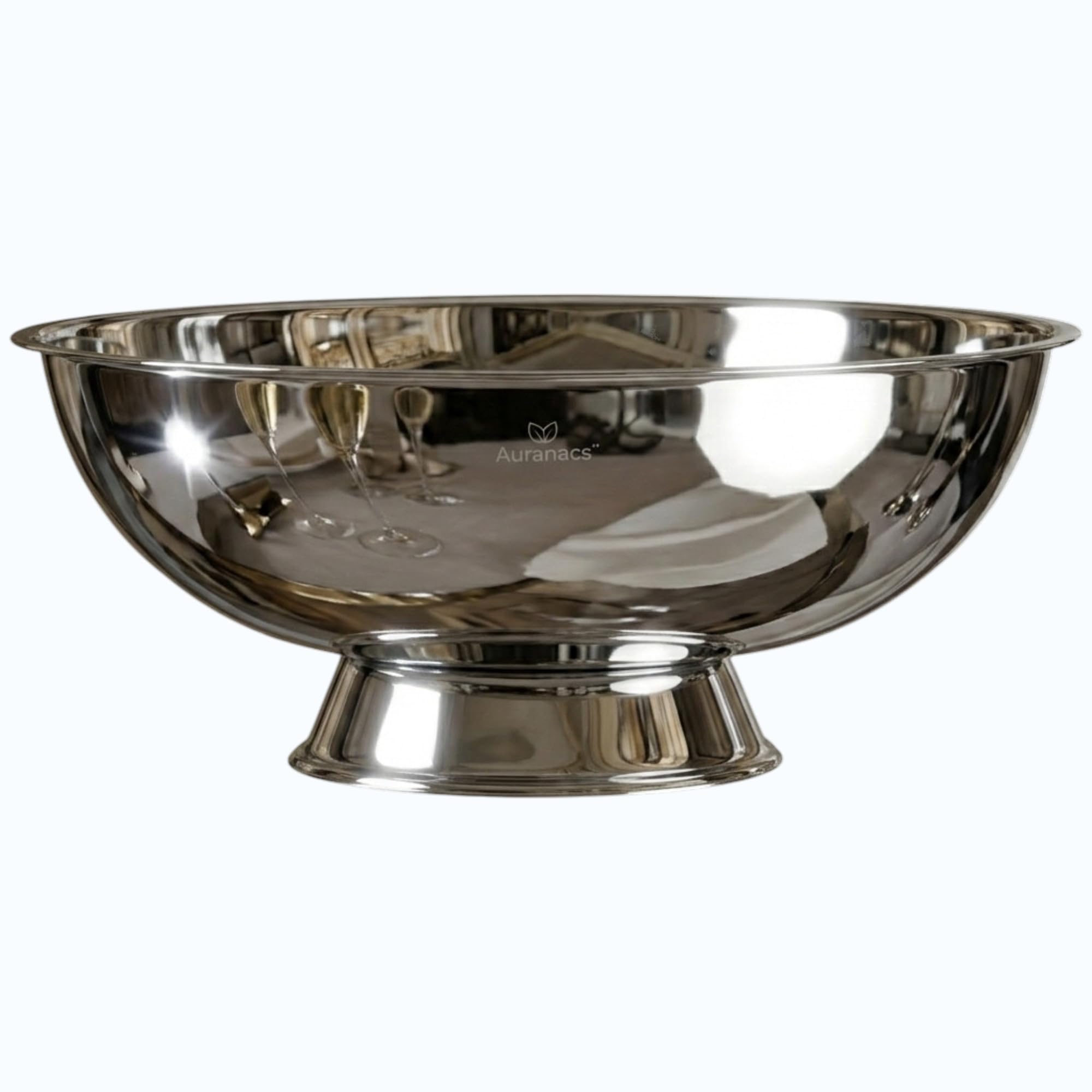 Maximus | Imperiale Edelstahl-XXXL Bowl | Spiegelpolierte Getränkekühler-Bowl | Gigantische Ø 66 cm | Für Champagner, Wein & Bier | Das ganz dicke Ding für Grillpartys, Events & Galas