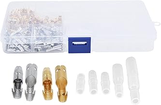 Kit De Conectores De Fios Elétricos Automotivos 400 Peças, Terminais Elétricos Isolados Terminais Macho Fêmea Conector Spade Fio Crimpado Kit Sortido Com Mangas Isolantes