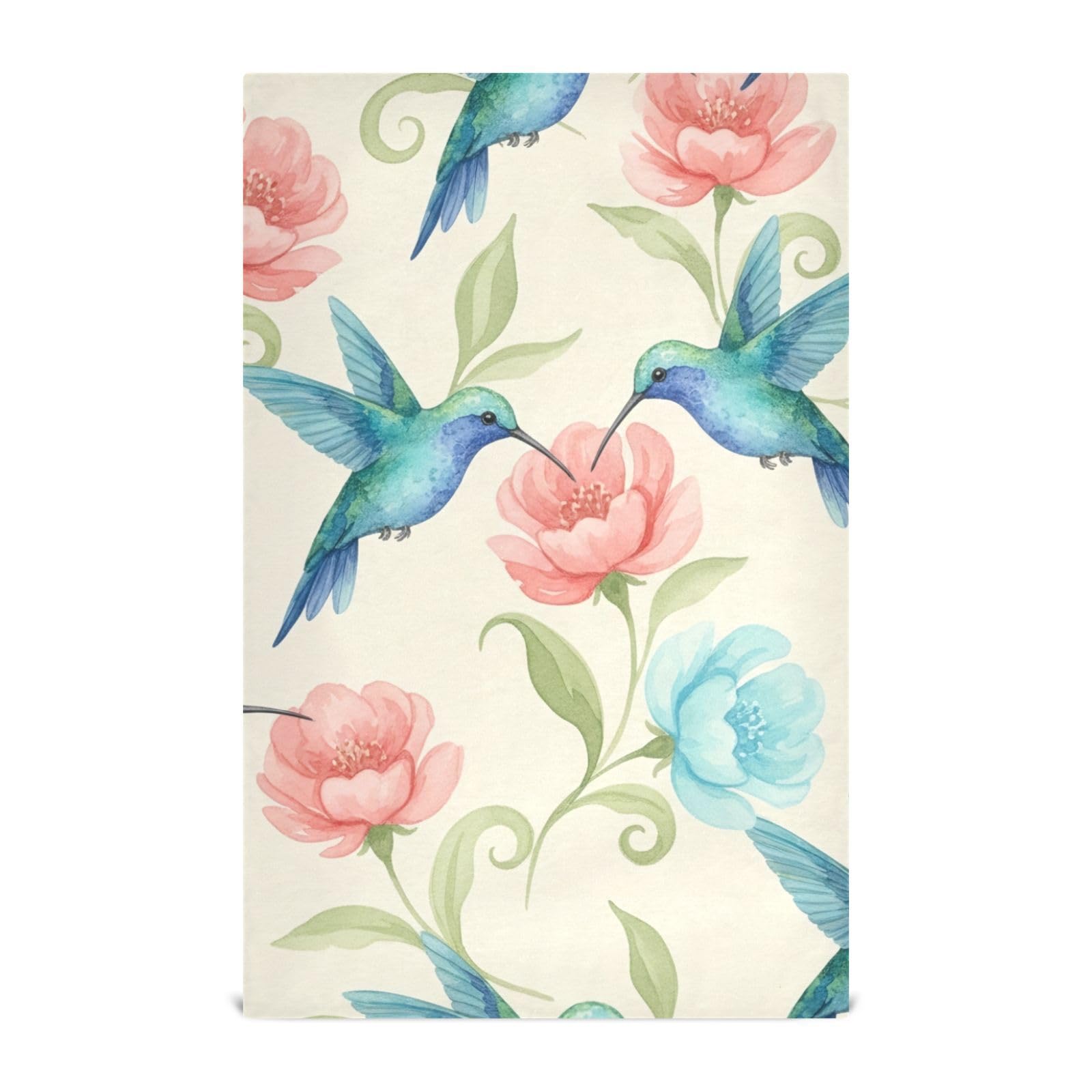 Torchons de cuisine colibri aquarelle GAIREG grand essuie-mains polyester 71 x 45 cm