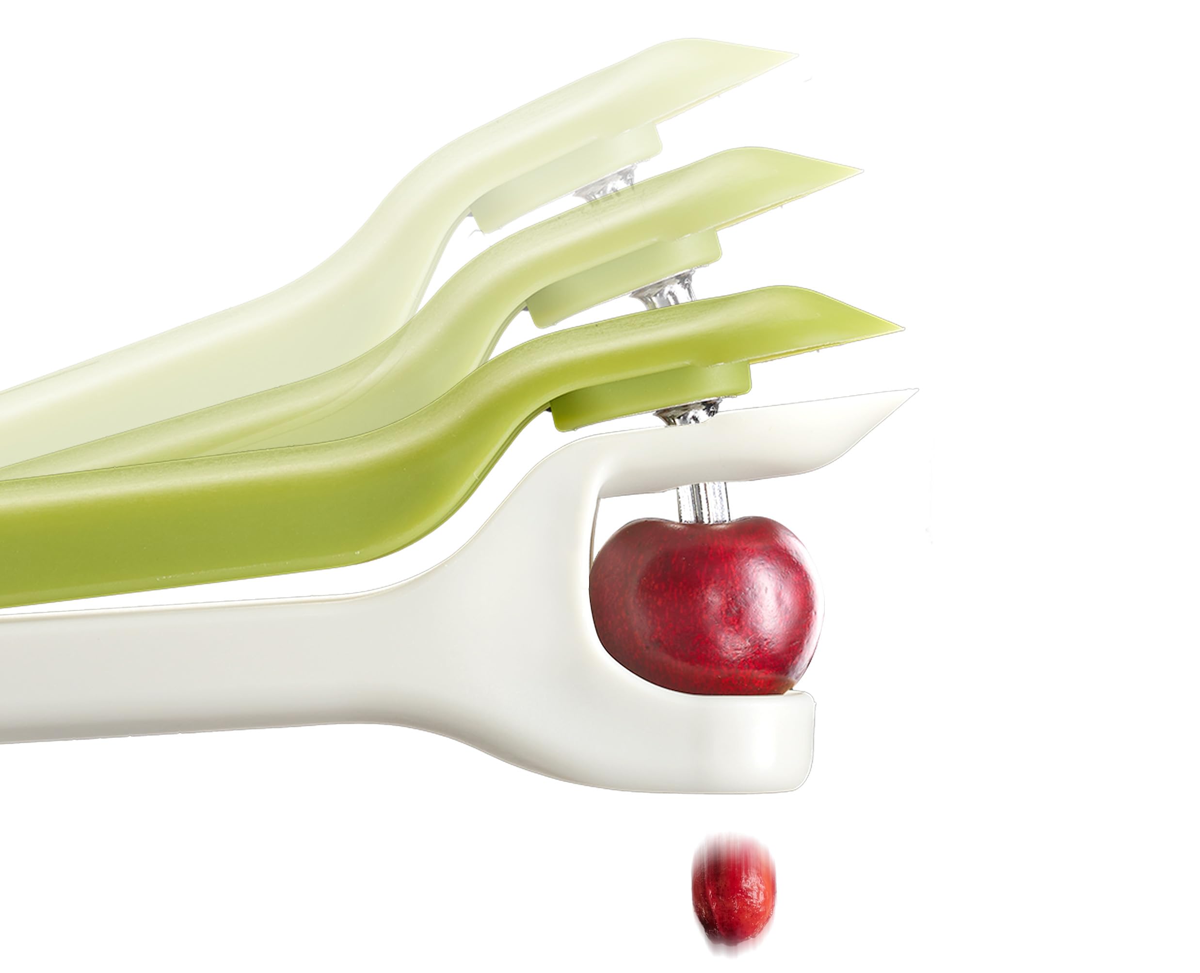 Joseph Joseph Tweezy 2-en-1 Deshuesador de Cerezas y Aceitunas y Quita Tallos de Fresas, Diseño Compacto,