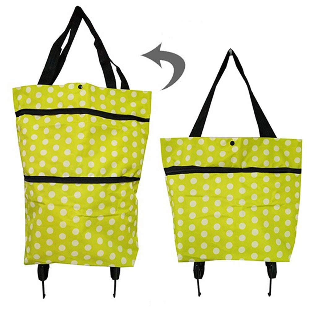 SNEHERI Polyester Trolley Luggage Bags Traveling Vegetable Grocery Clothing Bag with Light Weight and Medium Size with Wheels for Girls Boys Women Ladies Men Multi Color-picture-21