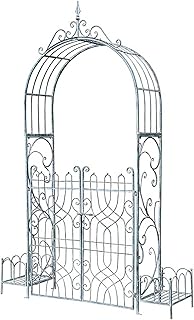 WaiDXn Arcos De Jardín con Puertas, Arcos De Jardín De Metal, Árboles De Varias Enredaderas Trepadoras, Decoraciones De Bodas En El Jardín