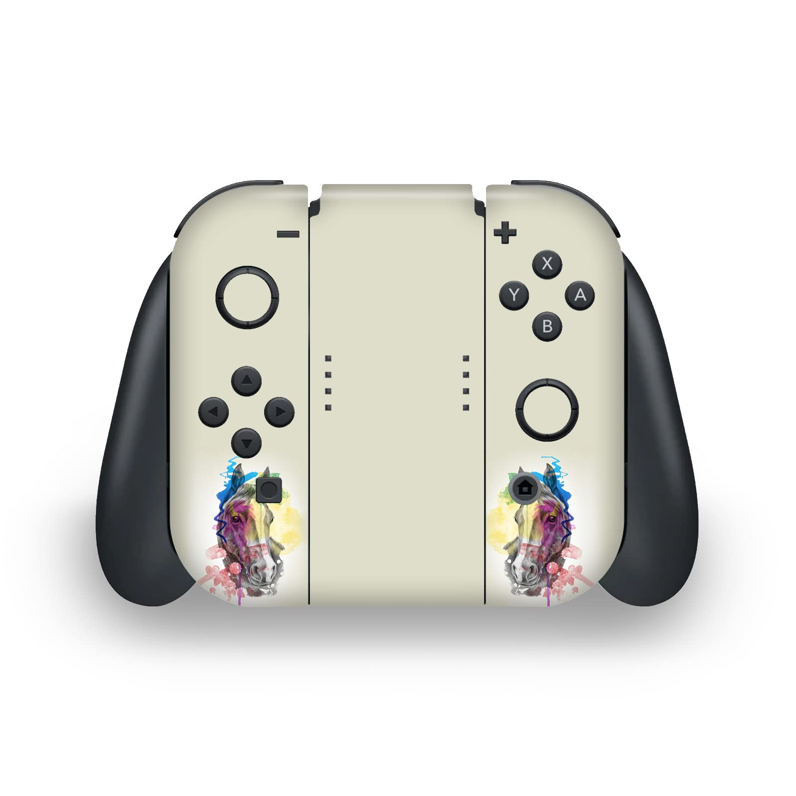 Head Case Designs sous Licence Officielle Mark Ashkenazi Cheval Mix Art Vinyle Autocollant De Jeu Peau Autocollant Couverture Compatible avec Nintendo Switch OLED Bundle