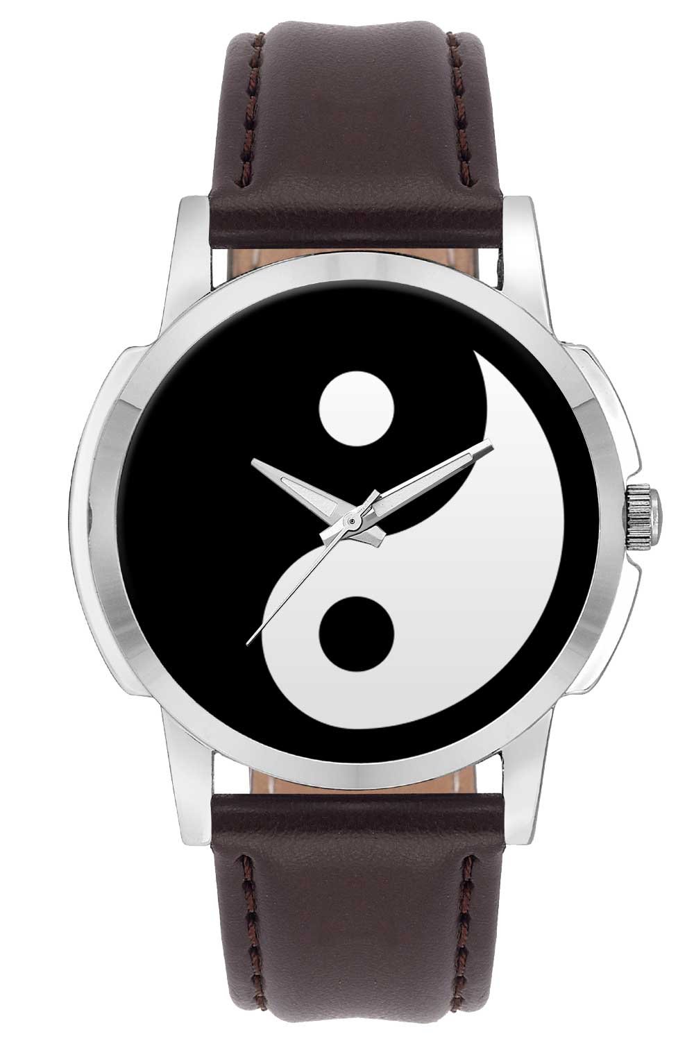 BIGOWL Wrist Watch for Men Branded Unique Yin Yang Fashion Watches for Boys - Best Black & White Dial Casual Analog Leather Band Watch (for Yin Yang Lovers) (B01M99A2Q3) Amazon Price History, Amazon Price Tracker