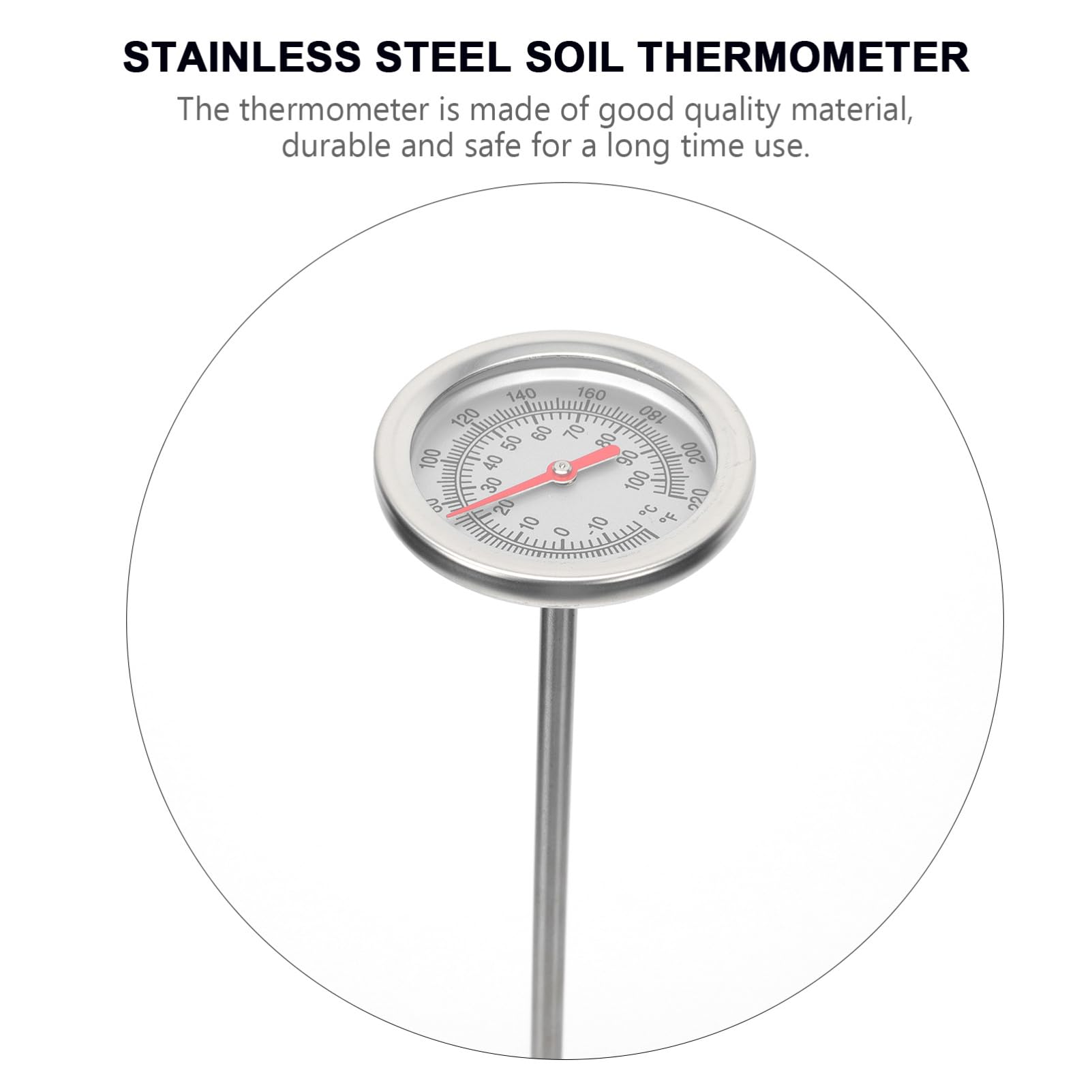 Milisten 3 Pièces thermomètre de sol météo testeur de sol thermomètre compost compost s outil de détection de température prolongé Un verre
