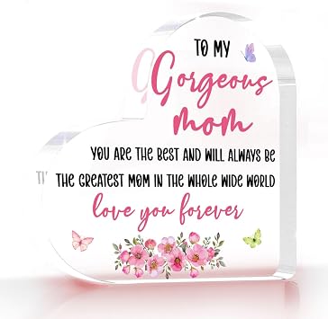 Moms Day Gift Ideas, Moms Birthday Gift Ideas, Inspirational Quotes Gift for Mothers Aunt Sister Daughter Acrylic Plaque Sign