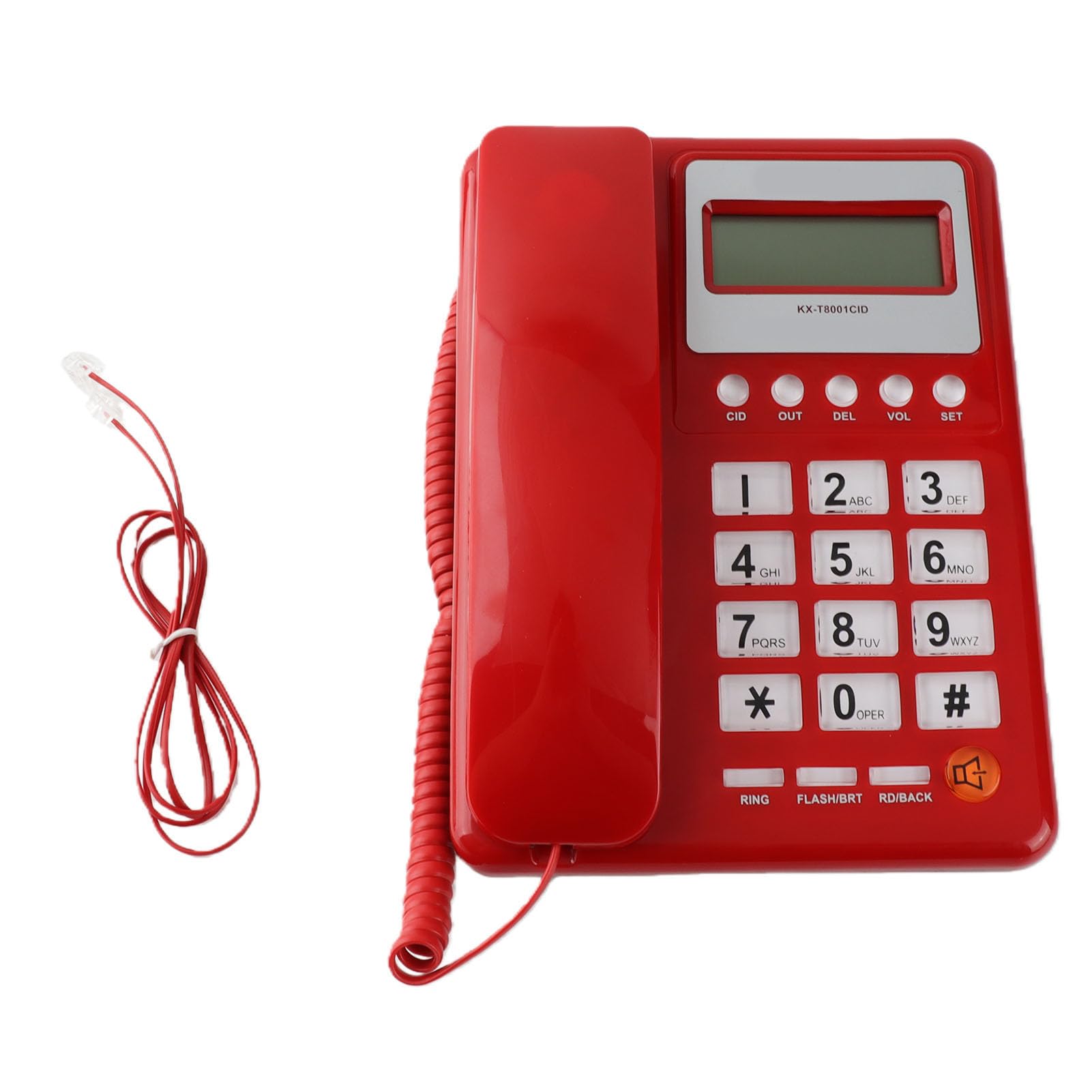 Amazon.com : Eboxer KXT8001 Corded Standard Phone, Red Landline