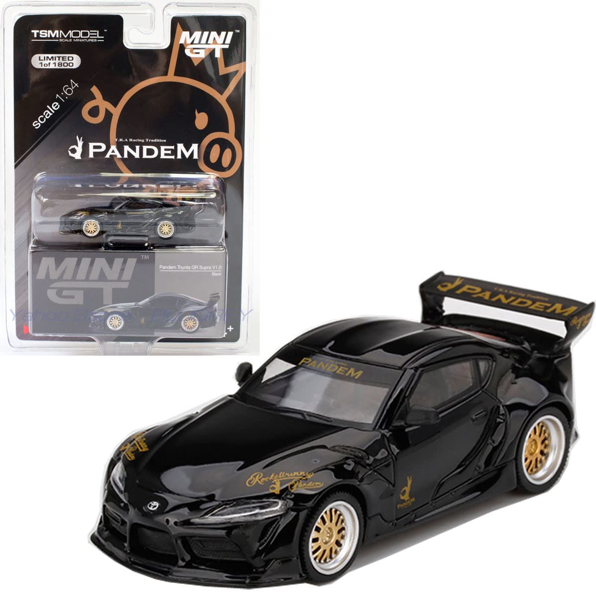 Amazon | MINI GT 1/64 ミニカー GR スープラ パンデム V1.0 ブラック 
