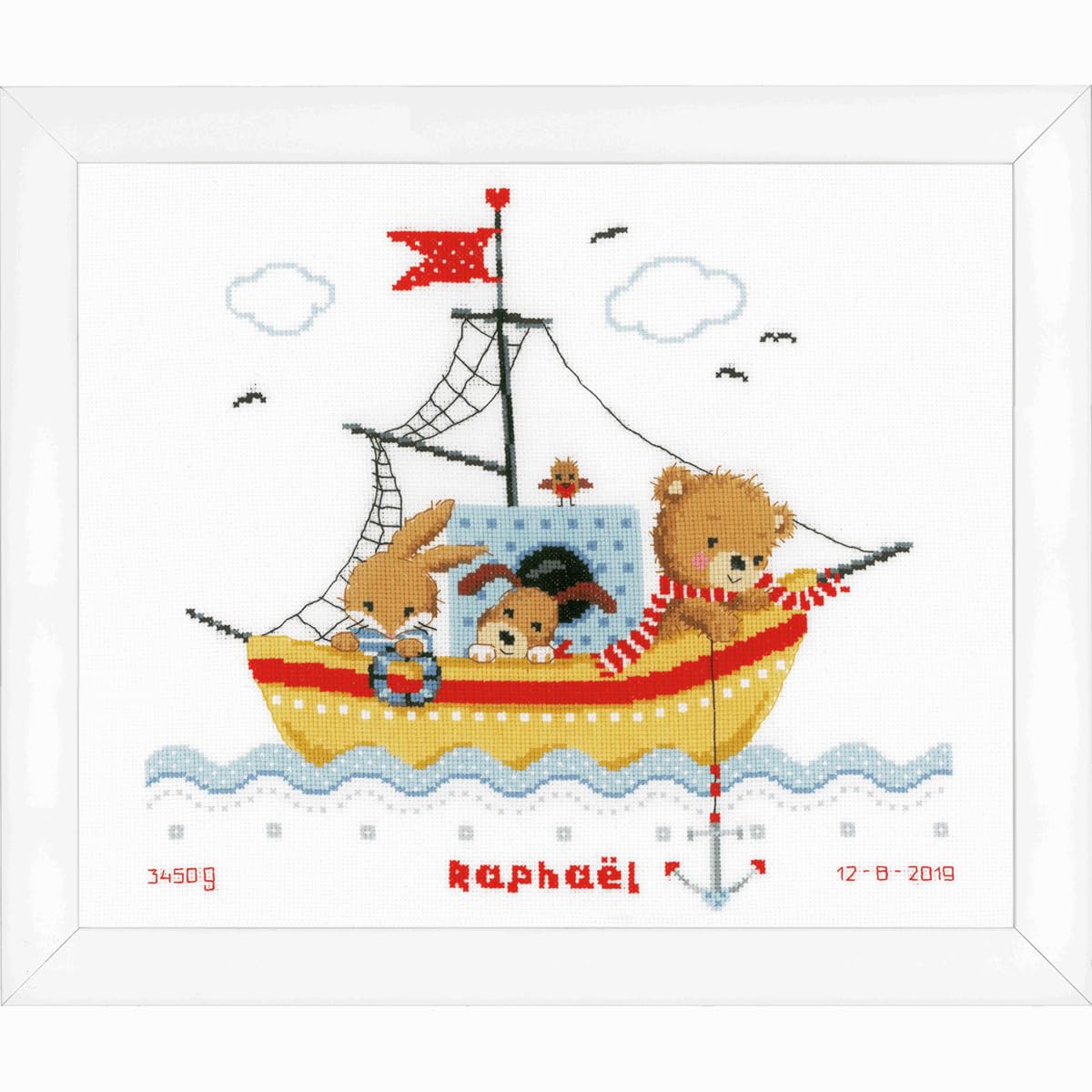 Vervaco cross stitch kit ""Boat sailing I"", counted, DIY