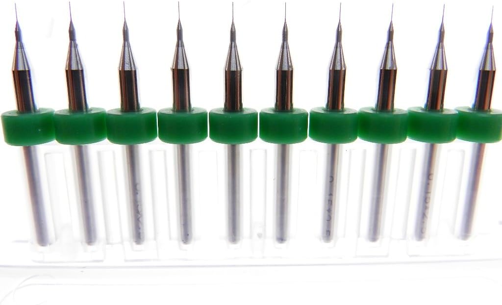 Versatile Tungsten Micro Drill Bits Japanese made for CNC PCB Installation, Toy Making, Model Cars Trucks Planes Boats, Arts & Crafts, Woodworking more... (.15mm)