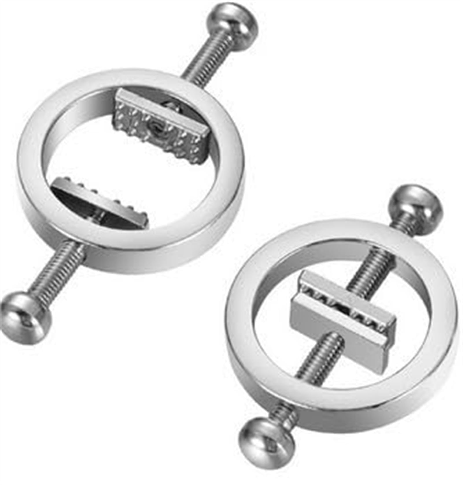 2pieza， falso pezón Piercing anillos de acero inoxidable pezón escudo