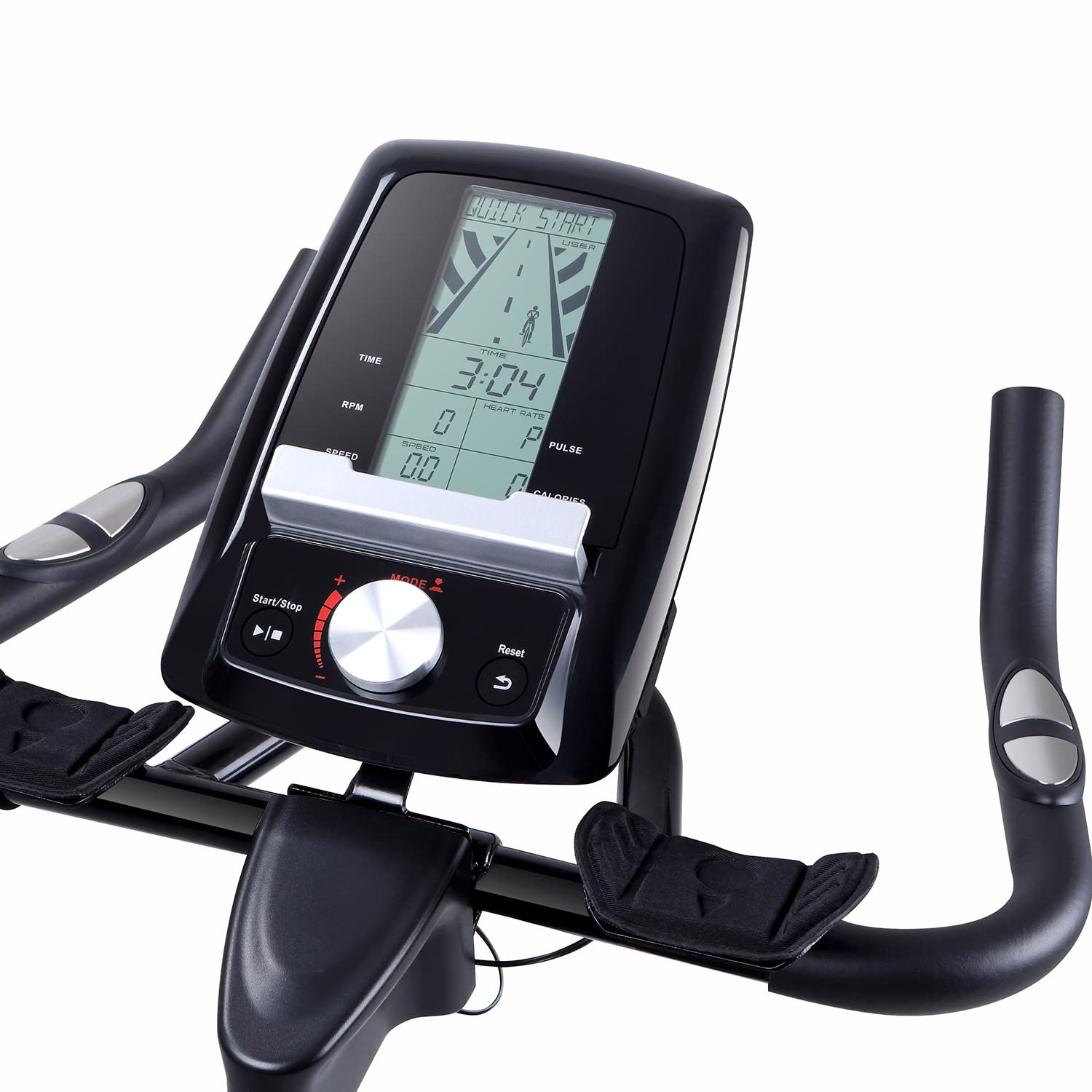 Sportstech Vélo d'appartement ergomètre SX200 avec contrôle via l'application Smartphone + Google Street View | roue d'inertie de 22 kg | capteur de fréquence cardiaque | charge maximale 125 kg