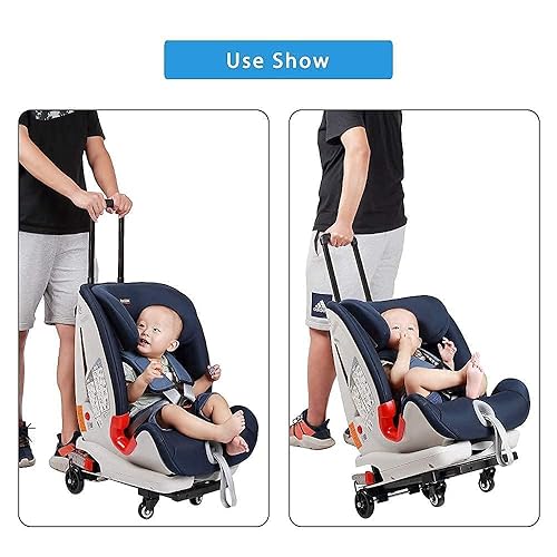 Miniatura 4 de Asiento de coche Trolly, Go Carts para niños, portabebés de asiento de coche para aeropuerto con ruedas y plegable compacto