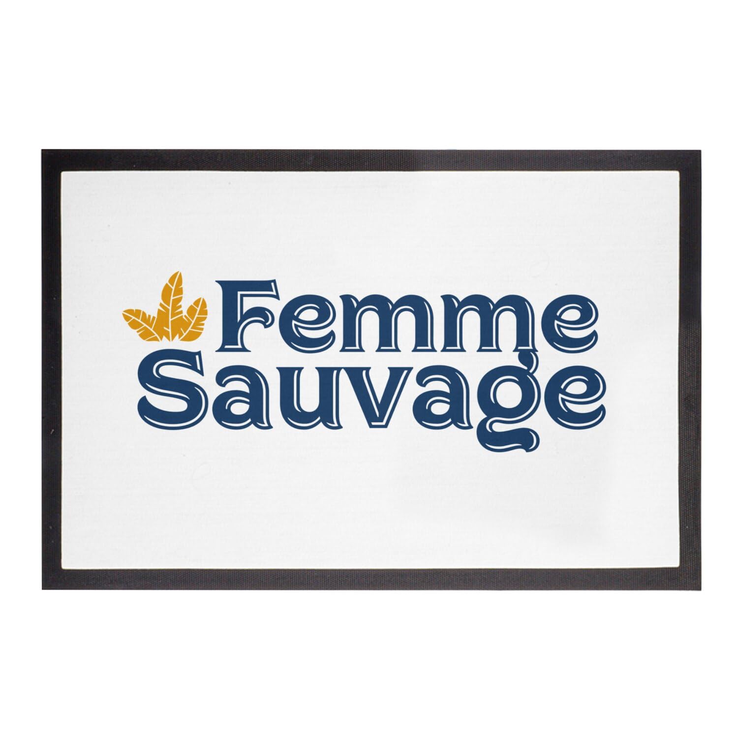 Paillasson blanc 75x50cm Femme Sauvage style bohémien chic