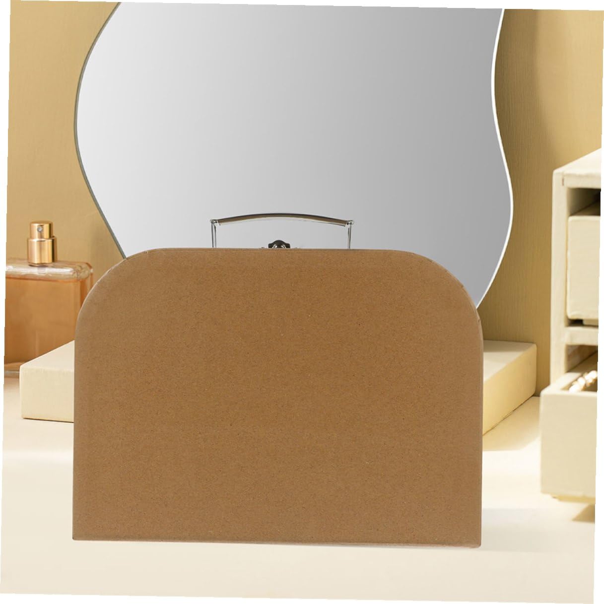 Artibetter Scatole Portaoggetti Facile da Pulire Manico in Carta Resistente Confezione 2 Pezzi Perfette per Conservare Gioielli e Decorare Comò