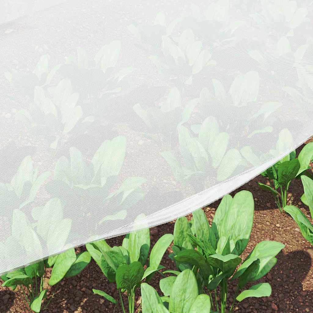 Zanzariera bianca in polietilene, 2 x 50 m, resistente alle intemperie, per interni ed esterni, rete di protezione per piante, versatile, robusta pacciamatura, accessorio per la cura del