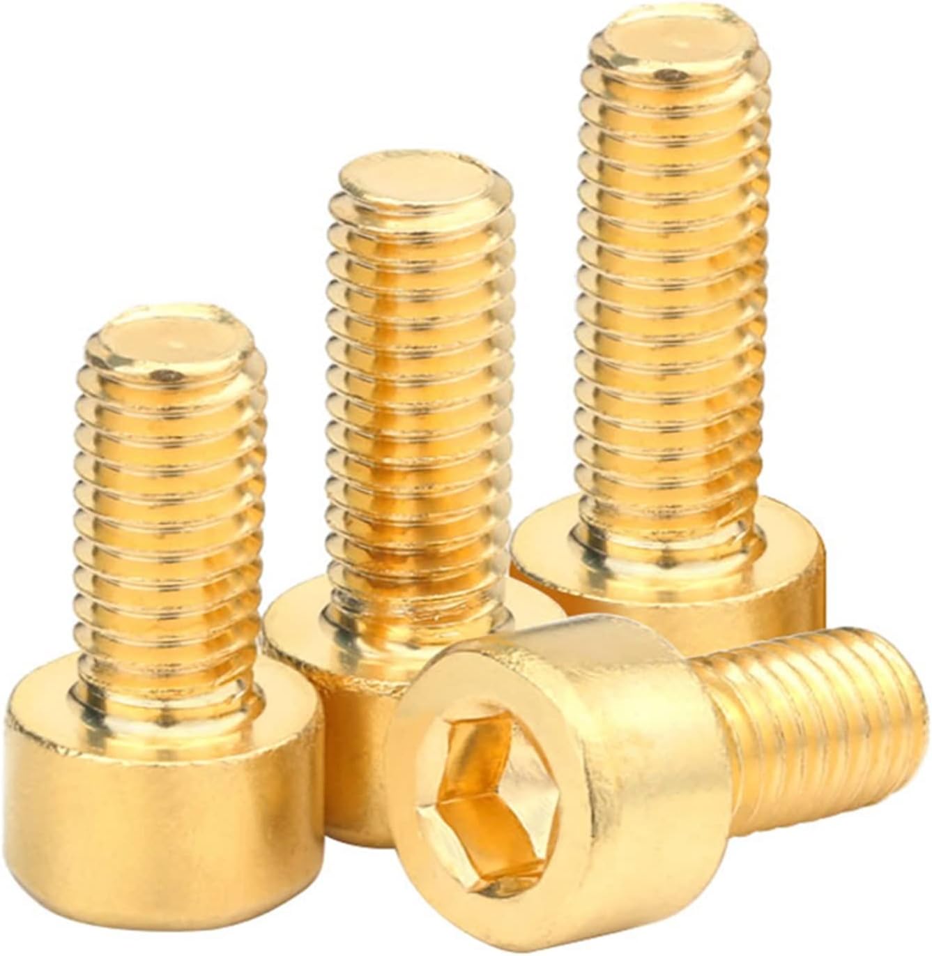 Cqinlu-Hex Bolts DIN912 [ M2 M2.5 M3 M4 M5 M6 M8 M10 M12 ] Pure Brass Hex Hexagon Socket Cap Head Screws Copper Machine Bolts Cup, excellent corrosion resistance ( Color : 18mm , Size : M3 (20Pcs) )