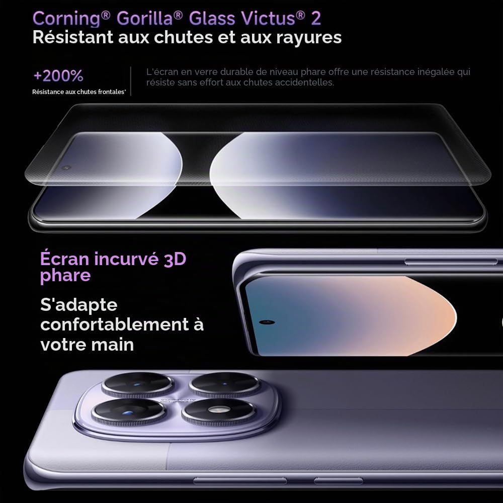 XIAOMI Redmi Note 14 Pro 5G NFC Smartphone, 12+512GB, IP68, Violet, 5110mAh, 45W, Caméra IA Professionnelle 200 MP, sans Chargeur