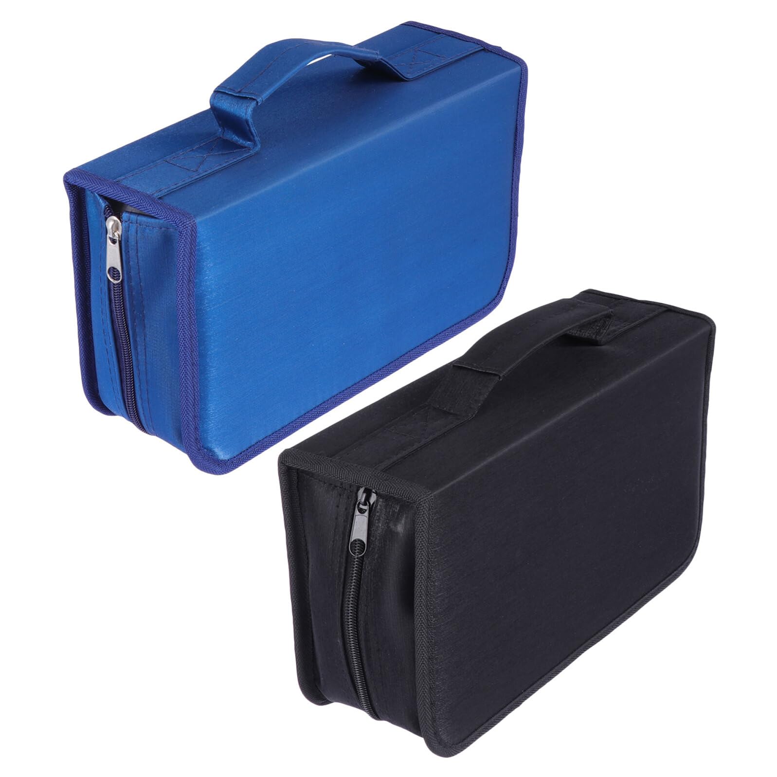 ifundom 2pezzi Porta CD Custodia per Dischi Borsa Portatile Cerniera per Dvd e CD Contenitore per Dischi Organizzatore per Casa Auto e Viaggio Protezione da Polvere e Danni Colore Casuale