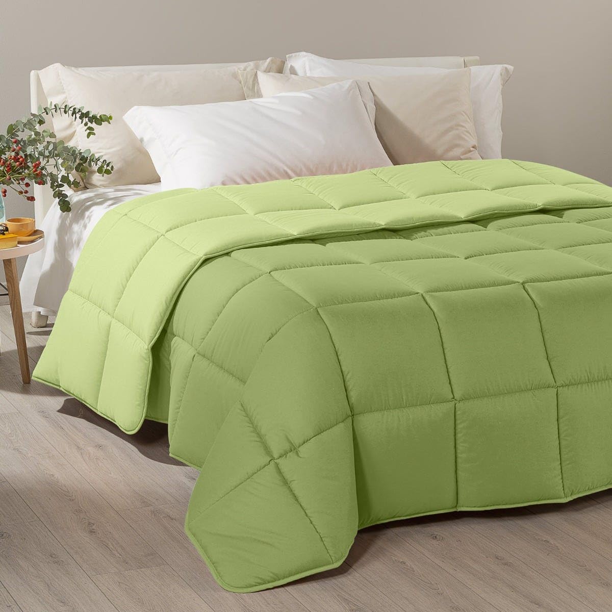 Piumone Letto Singolo Verde MODERN Trapunta Una Piazza E Mezza
