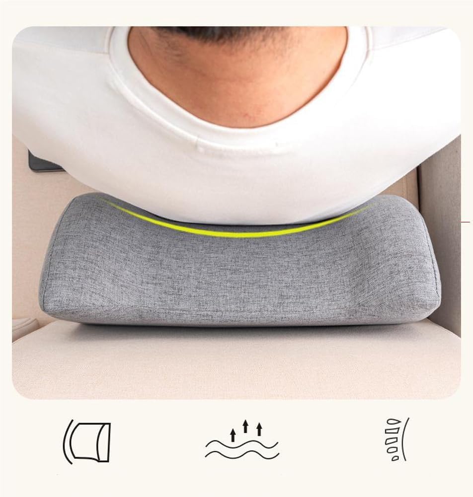 Almohada de apoyo lumbar para sofá, silla, coche y cama, respaldo de espuma de alta densidad para mejorar y aliviar el dolor de espalda baja (20 x 7.5 x 11 pulgadas) - Soporte ideal N