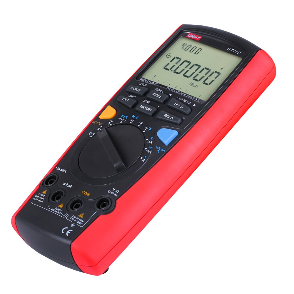 UNI-T UT71C Intelligent LCD Digital Multímetro True RMS AC DC Volt Ampere Ohm Capacitance Temp Meter Multimeter